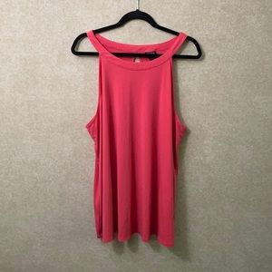 High neck tank with keyhole detail on back.